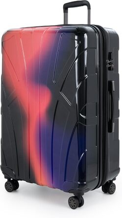 Чохол-валіза Suitline з жорстким корпусом, XL, 76 см, 96-110 літрів, ABS, матовий, червоний (Neon Red), з TSA-замком