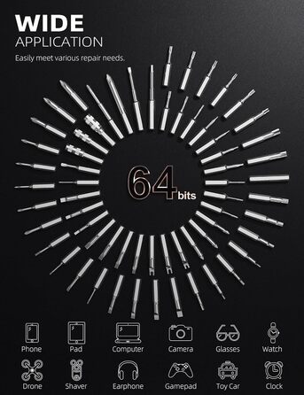 iFu Mini Електричний Шуруповерт Преміум 90 в 1 з LED Підсвіткою та Магнітними Бітами для Ремонту Телефонів, Ноутбуків, Годинників та Іншої Електроніки - Сіро-зелений