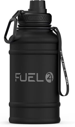 Extra Stark Stainless Steel Metal Water Bottle 1.3L & 2.2L - Leak-Proof & BPA-Free Stainless Steel Water Bottle - Robust Water Bottle Gym, Sports Stainless Steel Water Jug Bottle For Adults (1300 ml, Black)