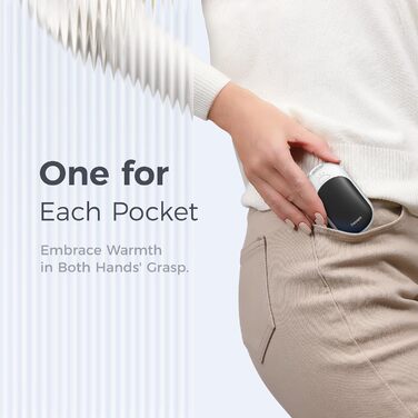 Електричні грілки для рук OCOOPA 2 шт. з магнітною основою, 5000mAh, 3 режими нагріву, компактні, для рукавичок, зима, подарунок