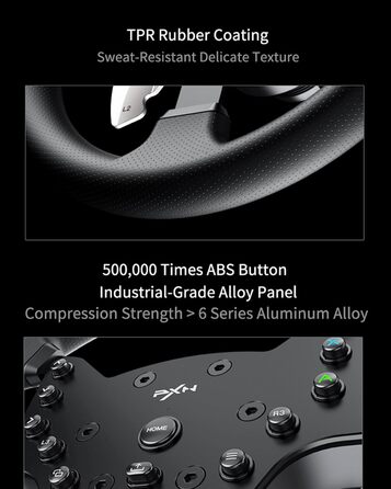 PXN V99 Руль для гонок з педалями та перемикачем передач, 3NM Force Feedback, сумісний з Xbox One, Xbox Series X/S, PC, PS4
