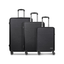 Набір валіз Franky Dallas 3.0 (3 шт.) | Чорний | TSA-замок, 4 колеса, об'єм 36/60/92 л