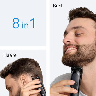 Braun Multigroom Series 3 AIO3545 – Триммер 8-в-1 для бороди, волосся та тіла, чорний