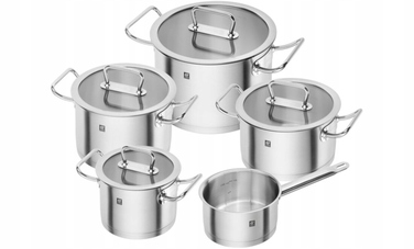 Набір каструль Zwilling TrueFlow з нержавіючої сталі, 5 предметів