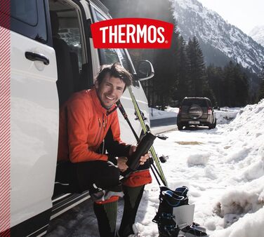 Вакуумний термос Thermos Ultralight 0,5 л для води та чаю, нержавіюча сталь, чорний матовий (Charcoal Black Mat)