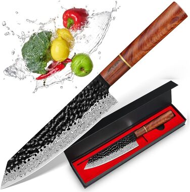 Професійний кухонний ніж Kiritsuke BILLION DUO 21 см, дамаск VG10, 67 шарів, дерев'яна ручка, серія HGBY