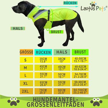 Lautus Pets Dog Raincoat, Waterproof, Reflective, Light Yellow with Collar Hole (XL, Yellow)