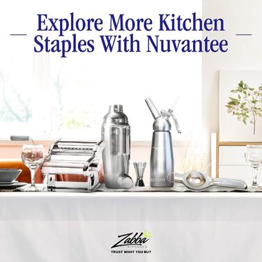 Набір для приготування коктейлів Nuvantee - Преміум барменський набір 0.7л з мірним стаканчиком та рецептами - шейкер, міксер, стейнер