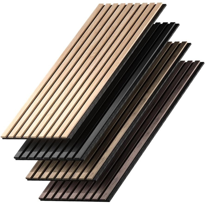 Акустичні стінові панелі Vicco для покращення звукоізоляції приміщення, чорні, комплект 4 шт.