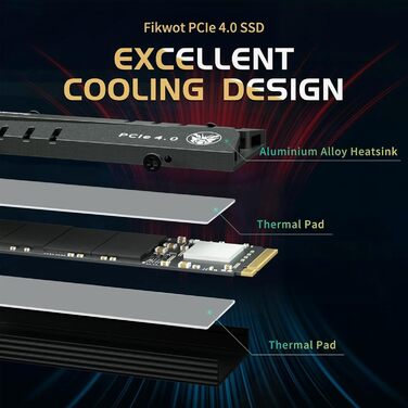 SSD накопичувач PCIe Gen4 4TB, M.2, до 7350 МБ/с, Graphene охолодження, для ноутбуків та ПК