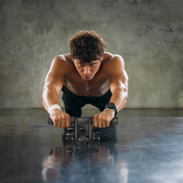 Relaxdays Abdominal Roller with 5 Wheels and Knee Pad
