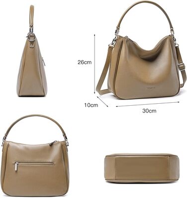 Сумка жіноча David Jones Hobo бежевого кольору, середнього розміру, з м'якої PU шкіри, через плече, шопер, довгі ручки, класична повсякденна сумка