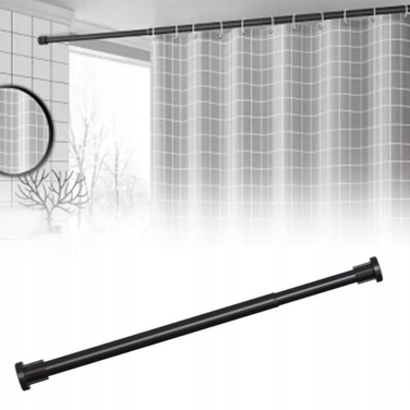 Розпірна штора для душу: міцний карниз без свердління, 70-120 см