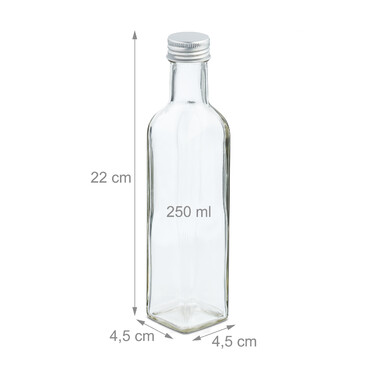 Relaxdays Refillable Bottles 250 ml
