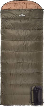 Сплячий мішок TETON Sports Celsius XXL; Великий, для сімейного кемпінгу; Безкоштовний компресійний мішок, чорний (зелений)