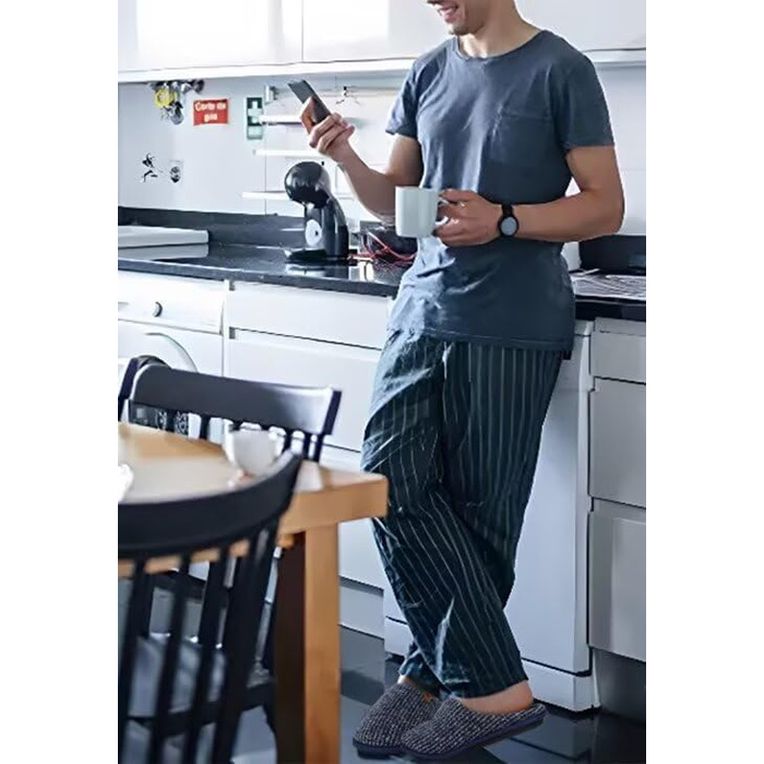 Чоловічі домашні тапочки ONCAI з піною пам'яті, теплі, зі смугами, пухнасті, з плюшевою підкладкою та неслизькою гумовою підошвою