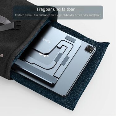 Складана підставка-тримач для планшета iPad, регульована настільна стійка з алюмінієвого сплаву, колір Space Grey