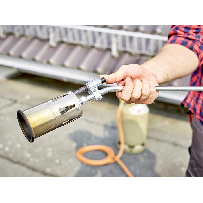 CFH Flame Gun PZ 6000 incl. Piezo Ignition and Gas Hose - Weed Burner Gas Application with 3/8