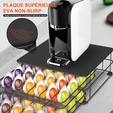 Підставка для капсул кави Masthome 3-ярусна для Dolce Gusto, 108 капсул, чорна