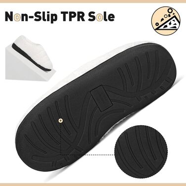 Тапочки халатні Mishansha зимові, теплий memory foam, жорстка підошва, розмір 36-47, білі