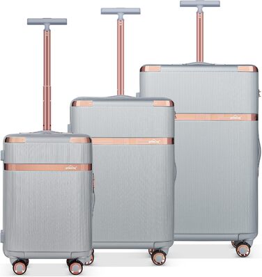 Набір валіз Homelux 3 шт. Бежевий, ABS, Hartschale, M-L-XL (950-silber)