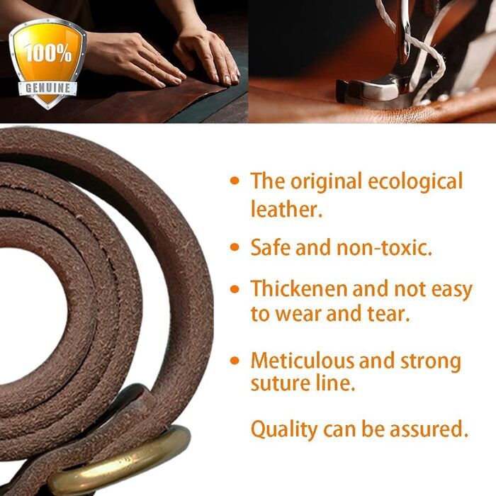 Нашийник для собак з м'якої натуральної шкіри - для малих, середніх та великих собак