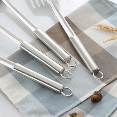 Набір кухонного приладдя Pleafind 4 шт. з нержавіючої сталі (304) - ложка, шумовка, лопатка, ложка для супу