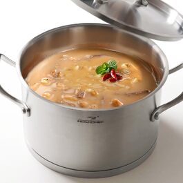 Супова каструля HOMI Chef з кришкою, матова, нікель-безпечна, нержавіюча сталь, 3,2 л, без токсичного антипригарного покриття