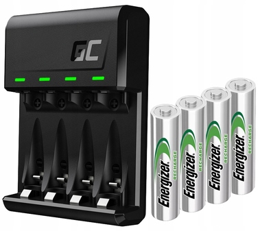 Комплект: Зарядний пристрій GC VitalCharger + 4 акумулятори Energizer AA 2000mAh