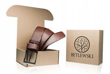 Чоловічий шкіряний ремінь для штанів Betlewski 105