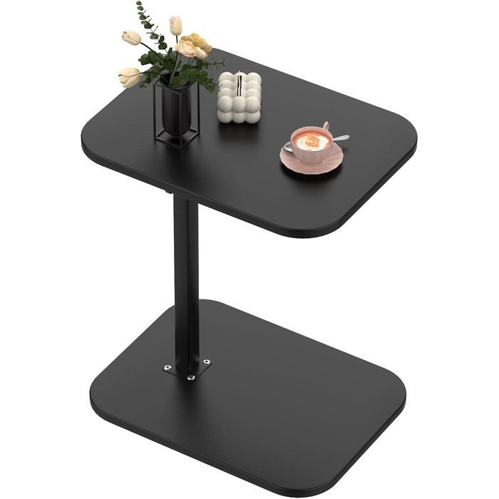 Стіл для ноутбука в ліжко, комп'ютерний стіл Lapdesk, складний Betttisch, регульований кут 360°, портативний, для книг (40 x 30 x 80 см, C-подібний, чорний)