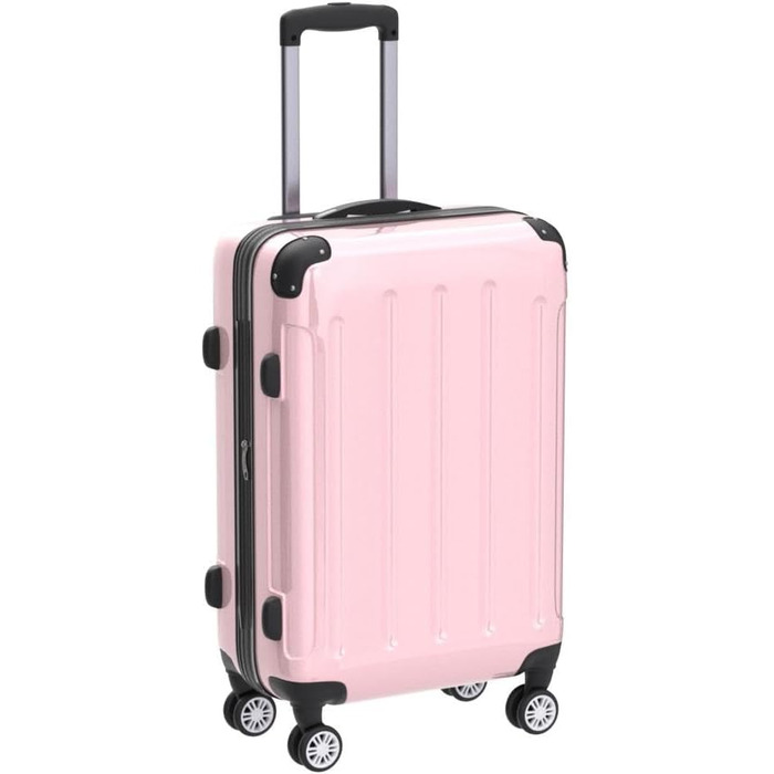 Чохол-валіза Beibye Hartschalen Koffer Trolley Rollkoffer Reisekoffer з полікарбонату (Рожеве золото, 76 см - 110 л)