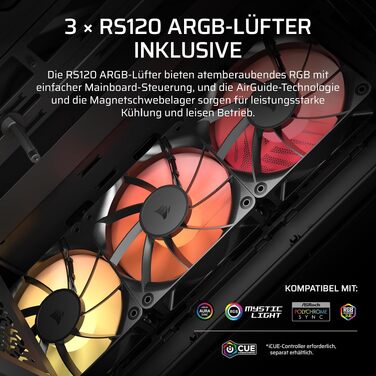 Корпус для ПК Corsair 3200D RS ARGB Mid-Tower ATX, чорний