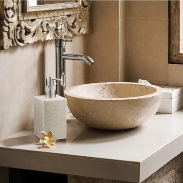 Дозатор для мила Relaxdays 300 мл, наповнюваний, для ванної/кухні, білий, з нержавіючою сталею