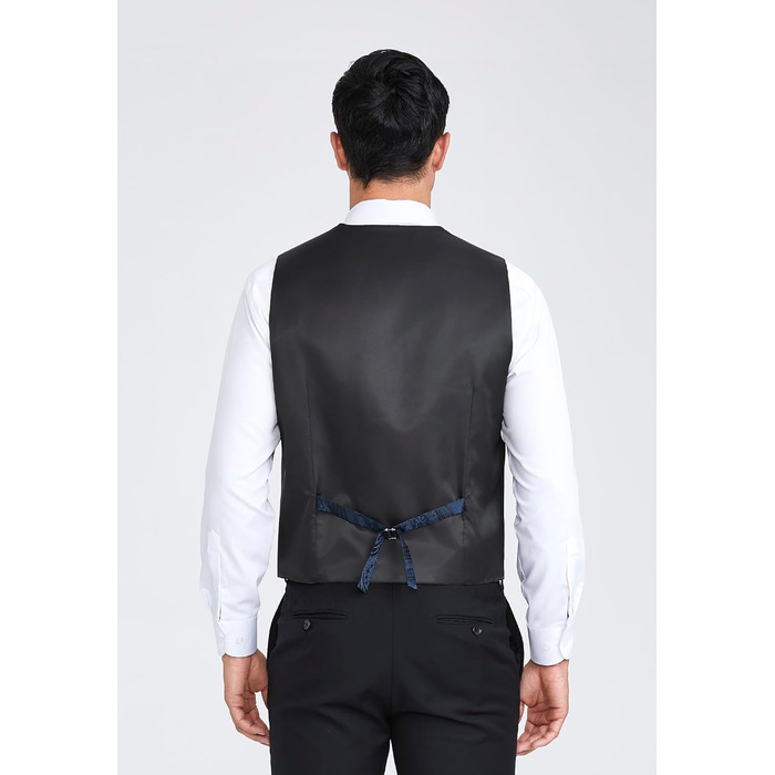 Чоловічий жилет Enlision з паєтками, краватка та нагрудний хустинка - комплект для весілля, вечірки, ділових зустрічей, XS-6XL, Морський блакитний