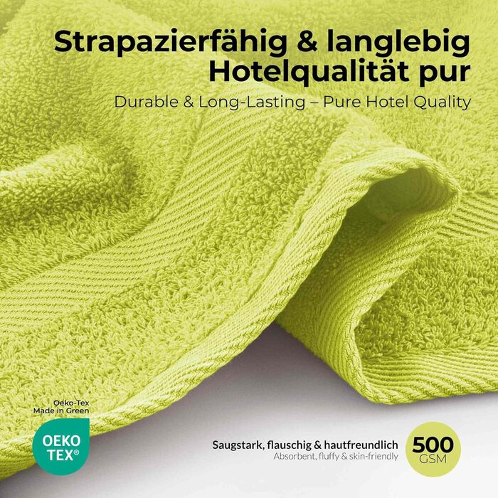 Набір рушників éTérea Carli Frottee: 6 шт. (2х70x140 см + 4х50x100 см), 100% бавовна, Oeko-Tex, 500 GSM, графіт/бірюзовий