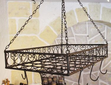 DanDiBo Pot Hanger Kitchen Pan Hanger 65 cm Ceiling Shelf Hanging Shelf Hanger Sausage Crown