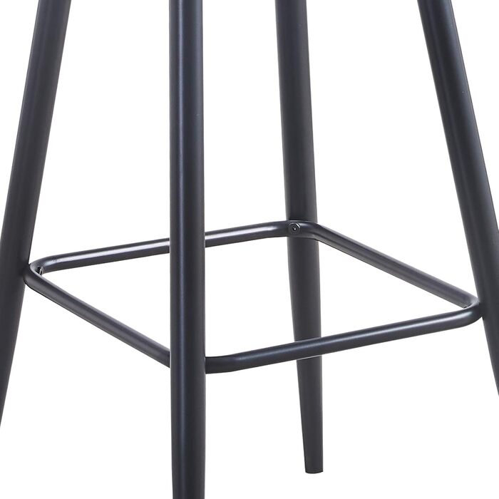 Velvet Bar Stools Set of 2 - Black Bar Chairs with Backrest, 66cm Seat Height, 50x45x94cm - Modern Counter Stools for Kitchen Island