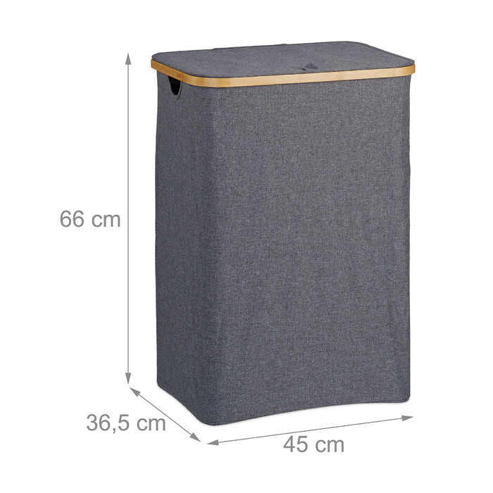 Relaxdays Laundry Basket with Lid, 100 l