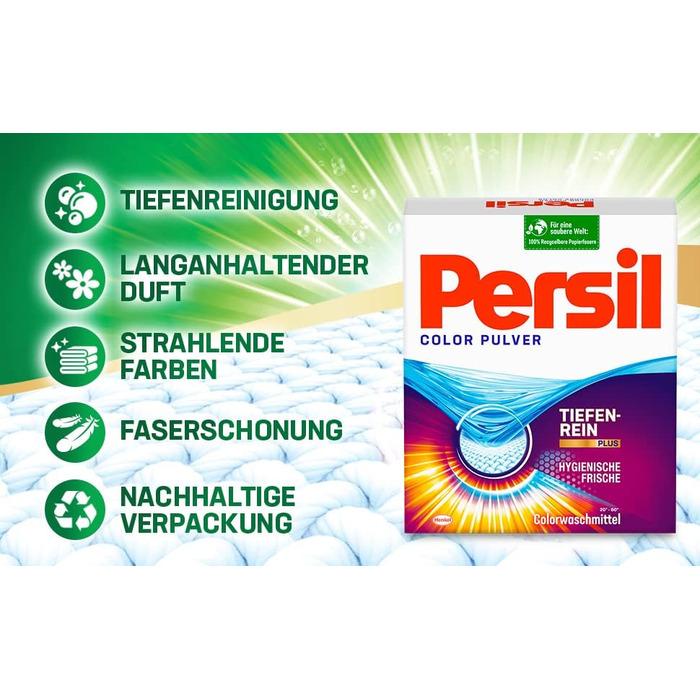 Пральний порошок Persil Color Tiefenrein для кольорової білизни, гігієнічна свіжість, 5.2 кг (80 прань)