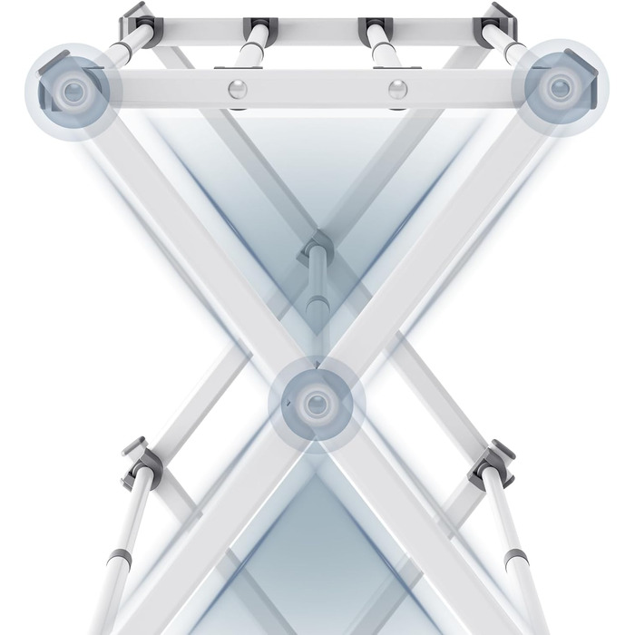 Складаний сушильник для білизни з 11 перекладинами, 3-ярусний розсувний, для дому та вулиці, сірий та білий