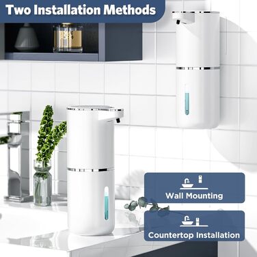 Автоматичний диспенсер мила HAPPHOOH, 380 мл, сенсорний, USB, водонепроникний, для кухні, ванної, школи, готелю, пінистий