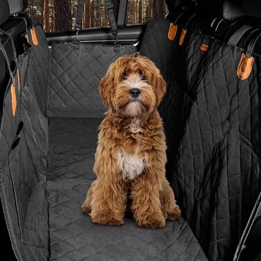 Захист для заднього сидіння автомобіля для собак від Hainberger: водовідштовхувальний, стійкий до подряпин, з боковим захистом та оглядовим вікном, 137x147 см