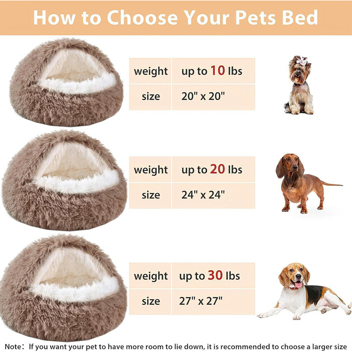 М'яке ліжко для собак та котів у формі мушлі, 60x60 см, Khaki. Зручне, тепле, м'яке ліжко для домашніх тварин, легко миється.