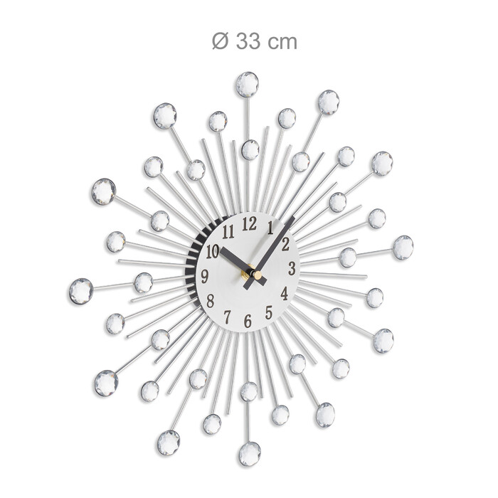 Relaxdays Wall Clock Diamond Ø 33 cm