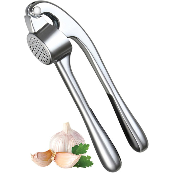 Прес для часнику, кухонний інструмент з зручною ручкою – Ефективний інструмент для отримання часникової пасти – Легко миється Garlic Press