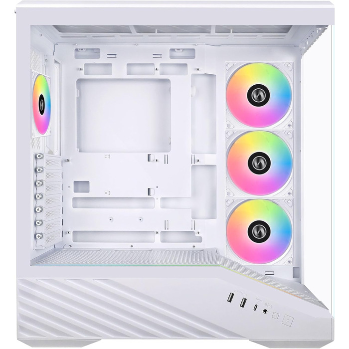 Корпус для ПК Lian Li Vector V100 – ATX Midi Tower з Tempered Glass, RGB-підсвічуванням, 4x 120мм вентилятори, підтримка радіатора 360мм, GPU до 415мм, Back Connect, білий