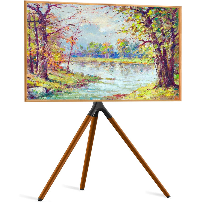 Підставка для телевізора на штативі, 114.3–165.1 см (45–65 дюймів), LED/LCD/OLED, поворотна, чорна