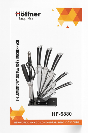 Набір кухонних ножів Hoffner, 5 предметів у підставці
