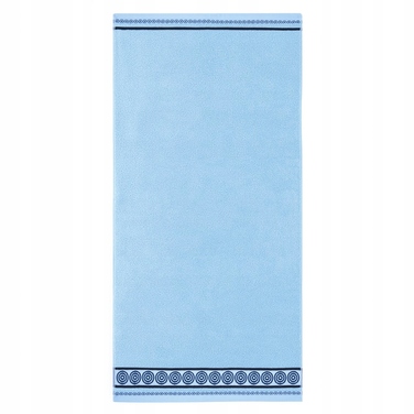 Великий банний рушник ZWOLTEX RONDO 2 з вишивкою, синій, 450г, 70x140см
